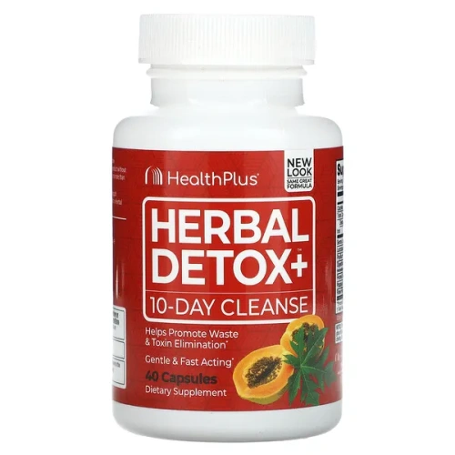 Health Plus, Herbal Detox+, 10-Day Cleanse, 40 Capsules