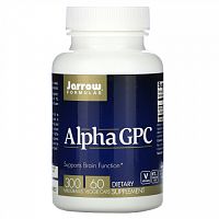 Jarrow Formulas, Alpha GPC, 300 мг, 60 растительных капсул