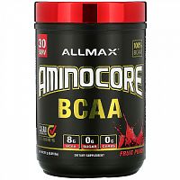 ALLMAX, AMINOCORE BCAA, смесь для роста мышц, фруктовый пунш, 315 г (0,69 фунта)