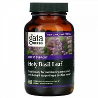 Gaia Herbs, лист базилика священного, 120 веганских капсул Liquid Phyto-Caps