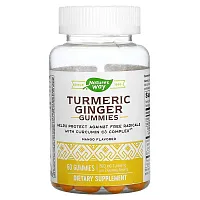 Nature&#x27;s Way, Turmeric Ginger Gummies, Mango, 60 Gummies