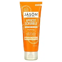 Jason Natural, Brightening Apricot Scrubble, Facial Wash &amp; Scrub, 4 oz (113 g)