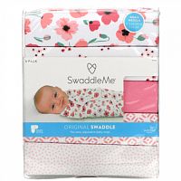 Summer Infant, SwaddleMe, Original Swaddle, Small Medium, 0-3 Months, Floral, 5 Pack