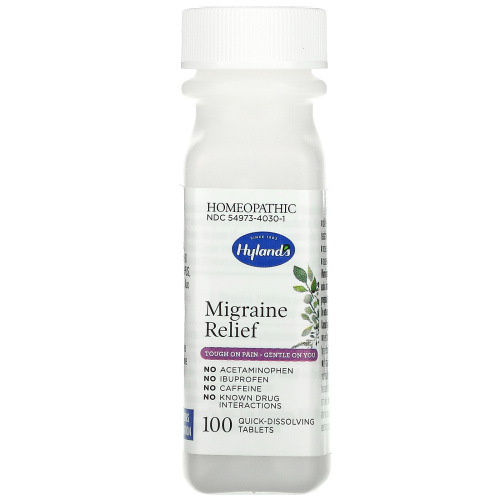 Hyland's, Migraine Relief, 100 tablets фото 3