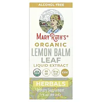 MaryRuth&#x27;s, Organic Lemon Balm Leaf Liquid Extract, Alcohol Free, 1 fl oz (30 ml)