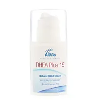 AllVia, DHEA Plus 15, натуральный крем с ДГЭА, без запаха, 2 унц. (57 г)