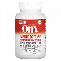 Om Mushrooms, Immune Defense, Powered by Reishi + Vitamin C, 697 mg, 90 Vegetarian Capsules