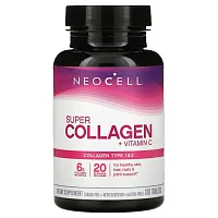 Neocell, Super Collagen + C, добавка с коллагеном и витамином C, 120 таблеток