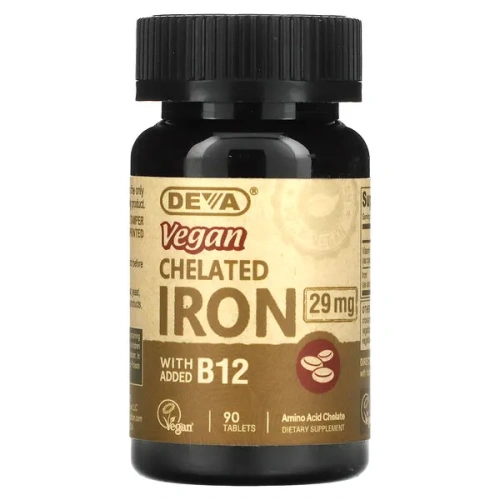 Deva, Vegan, Chelated Iron, 29 mg, 90 Tablets