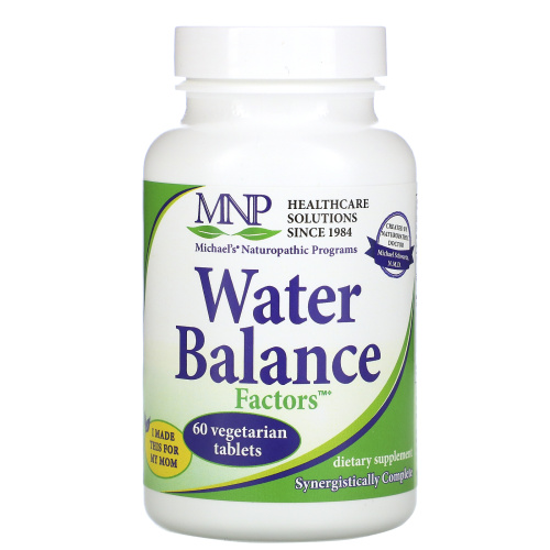 Michael's Naturopathic, Water Balance Factors, 60 вегетарианских таблеток