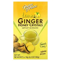 Prince of Peace, Honey Crystals Instant Beverage, Caffeine Free, Lemon Ginger, 10 Sachets, 6.3 oz (180 g)