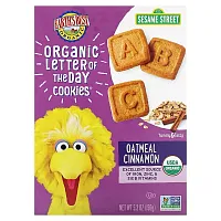 Earth&#x27;s Best, Organic Letter of The Day Cookies, 2+ Years, Oatmeal Cinnamon, 5.3 oz (150 g)