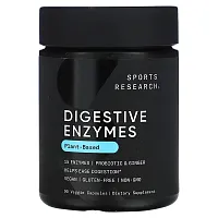 Sports Research, Plant-Based Digestive Enzymes, 90 Veggie Capsules