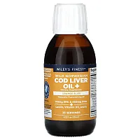 Wiley&#x27;s Finest, Wild Norwegian Cod Liver Oil +, Orange Bliss, 4.23 fl oz (125 ml)