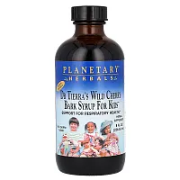 Planetary Herbals, Dr Tierra&#x27;s Wild Cherry Bark Syrup For Kids, Wild Cherry, 8 fl oz (236.56 ml)