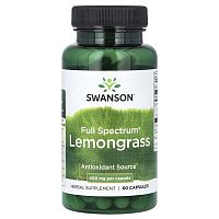 Swanson, Full Spectrum Lemongrass, 400 mg, 60 Capsules