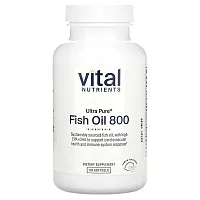 Vital Nutrients, Ultra Pure Fish Oil 800, Lemon, 90 Softgels