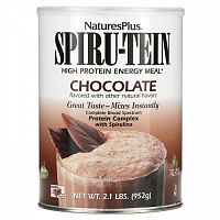 NaturesPlus, Spiru-Tein, энергетическая добавка с высоким содержанием протеина, со вкусом шоколада, 952 г (2,1 фунта)