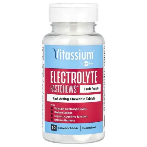 Vitassium, Electrolyte FastChews®, Fruit Punch , 60 Chewable Tablets