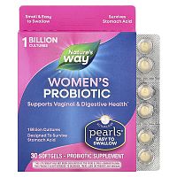 Nature&#x27;s Way, Women&#x27;s Probiotic Pearls, 1 Billion CFU, 30 Softgels