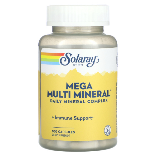 Solaray, Mega Multi Mineral, 100 капсул