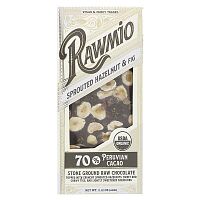 Rawmio, Sprouted Hazelnut &amp; Fig Bark, 70% Peruvian Cacao, 2.12 oz (60 g)