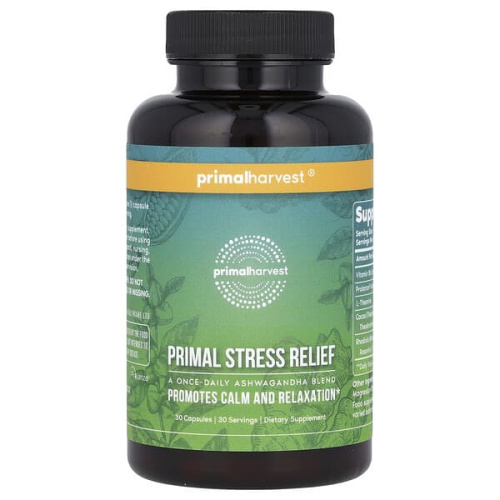 Primal Harvest, Primal Stress Relief, 30 Capsules