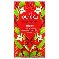 Pukka Herbs, Восстанавливающее средство, чай с натуральной корицей, кардамоном и имбирем, 20 пакетиков, 1.41 унций (40 г)