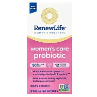 Renew Life, Women&#x27;s Wellness, Women&#x27;s Care Probiotic, 90 Billion CFU, 30 Vegetarian Capsules