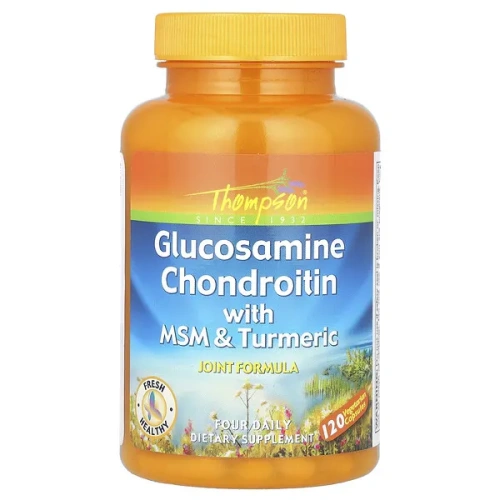 Thompson, Glucosamine Chondroitin with MSM &amp; Turmeric, 120 Vegetarian Capsules