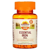 Sundown Naturals, Essential Iron, 65 mg, 120 Tablets