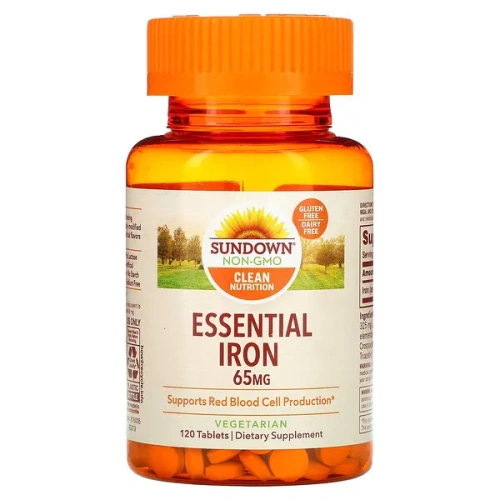 Sundown Naturals, Essential Iron, 65 mg, 120 Tablets