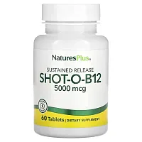 NaturesPlus, Sustained Release Shot-O-B12, 5,000 mcg, 60 Tablets