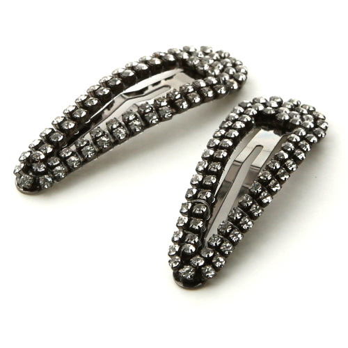 Kitsch, Rhinestone Snap Clips, Hematite, 2 Pieces фото 4