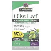 Nature&#x27;s Answer, Olive Leaf, 187 mg, 60 Vegetarian Capsules