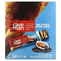 Caveman Foods, Nutrition Bars, Dark Chocolate Coconut Almond, 12 Bars, 1.41 oz (40 g) Each