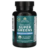 Ancient Nutrition, Organic Super Greens + Multivitamin, 90 Tablets