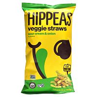 Hippeas, Veggie Straws, сметана и лук, 106 г (3,75 унции)