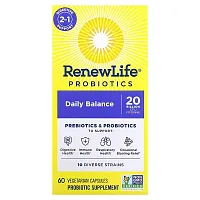 Renew Life, Probiotics, Daily Balance, 60 Vegetarian Capsules