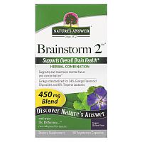 Nature's Answer, Brainstorm 2, смесь трав, 450 мг, 90 вегетарианских капсул