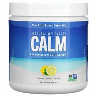 Natural Vitality, CALM, антистрессовая смесь для напитков, сладкий лимон, 226 г (8 унций)