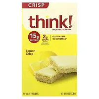 Think !, High Protein Bar, Lemon Crisp, 10 Bars, 1.48 oz (42 g) Each