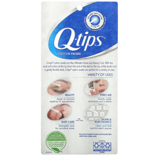 Q-tips, Cotton Swabs, 300 Swabs фото 2