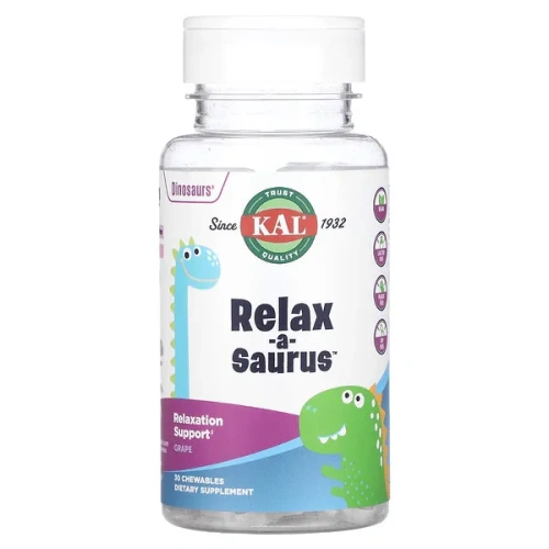 KAL, Dinosaurs, Relax-a-Saurus, Grape, 30 Chewables