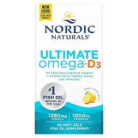 Nordic Naturals, Ultimate Omega-D3, Lemon, 60 Soft Gels