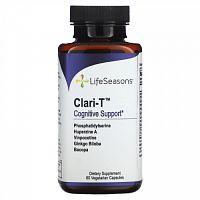 LifeSeasons, Clari-T, поддержка когнитивных функций, 60 вегетарианских капсул