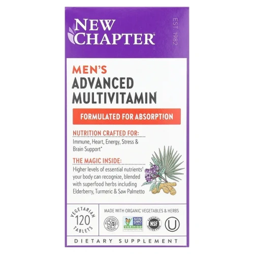 New Chapter, Men&#x27;s Advanced Multivitamin, 120 Vegetarian Tablets