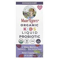 MaryRuth&#x27;s, Organic Kids Liquid Probiotic, Ages 4+, Very Berry, 2 fl oz (60 ml)