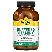 Country Life, Buffered Vitamin C, 1,000 mg, 100 Tablets