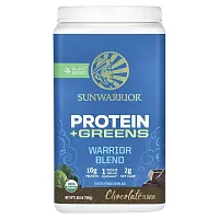 Sunwarrior, Warrior Blend, Protein + Greens, Chocolate, 1.65 lb (750 g)